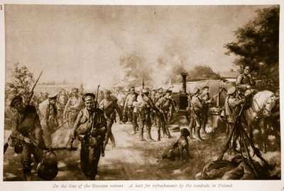 On the Line of the Russian Retreat: A Halt for Refreshments by the Roadside in Poland (1914-19) by Christopher Clark